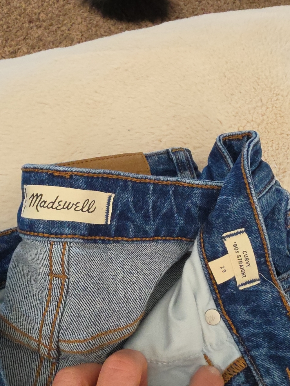 Madewell  Curvy 90's Straight Dark Blue Jeans